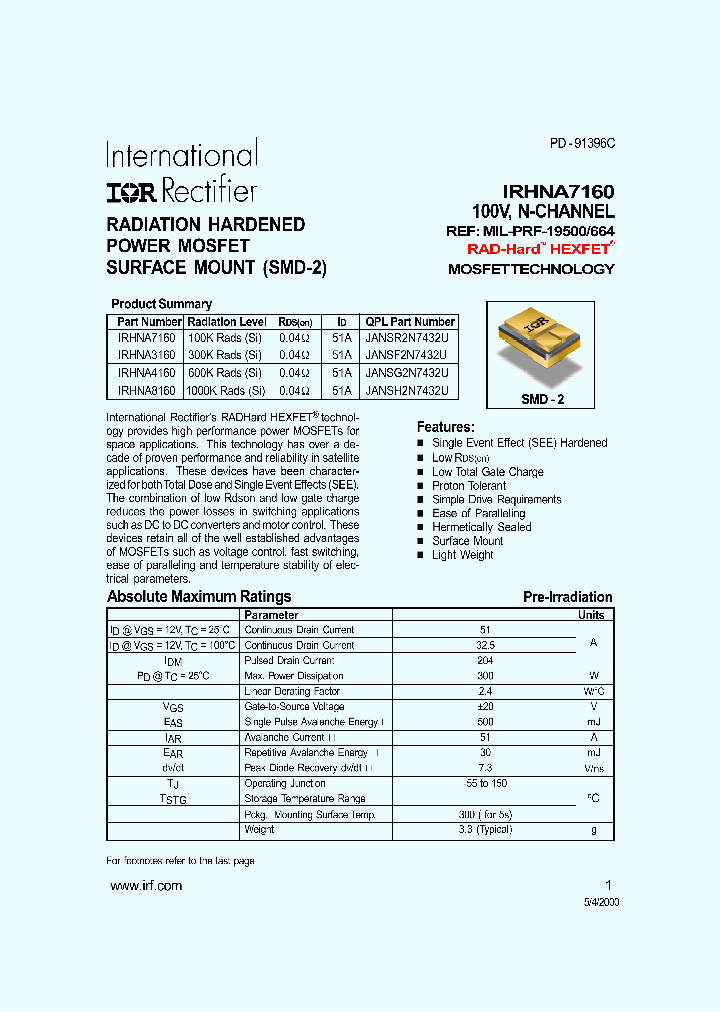 IRHNA7160_295773.PDF Datasheet