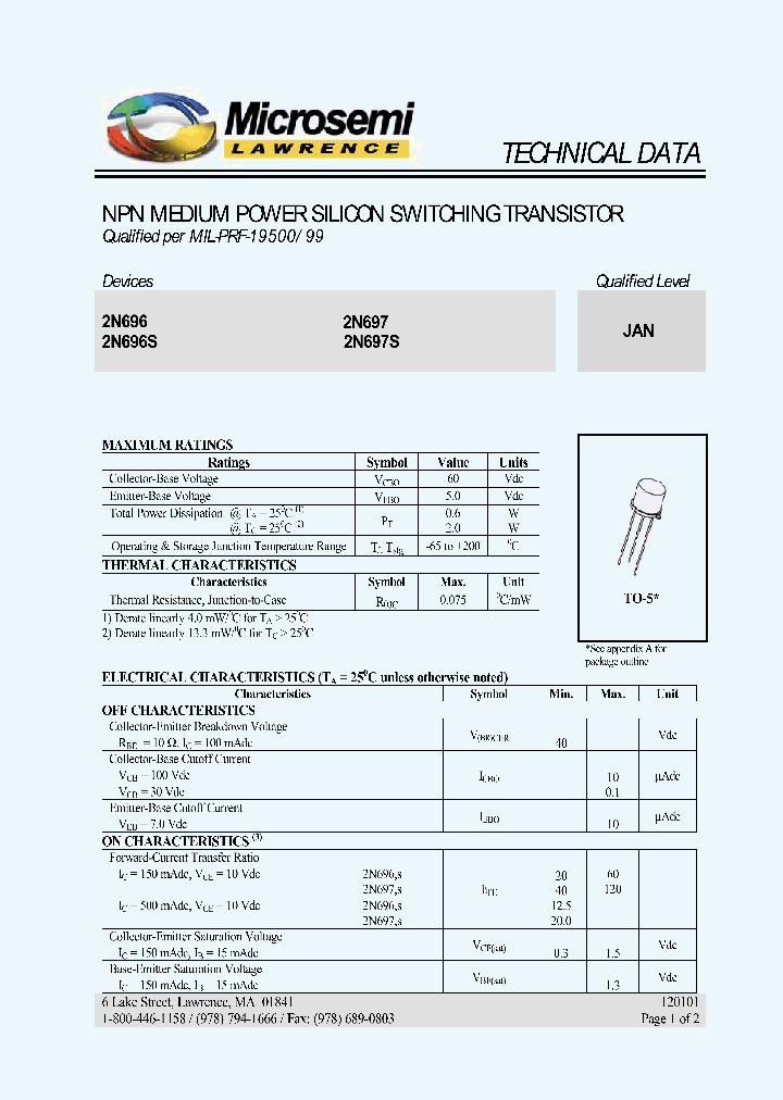 JAN2N697_294941.PDF Datasheet