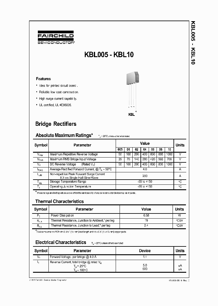 KBL08_294940.PDF Datasheet