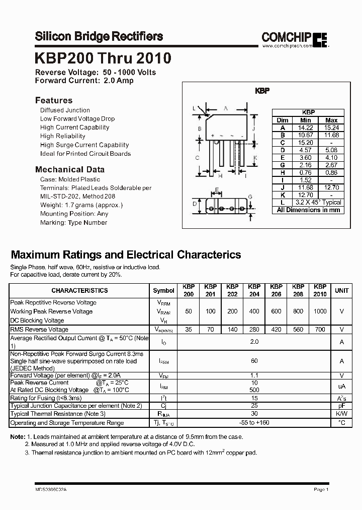 KBP206_273084.PDF Datasheet