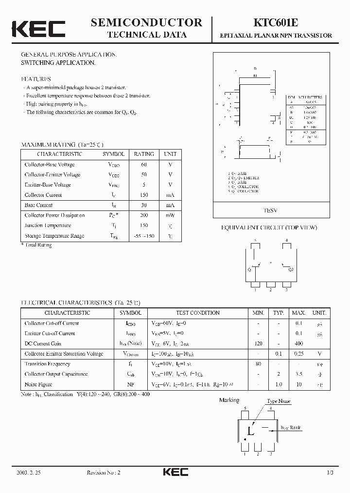 KTC601_294053.PDF Datasheet