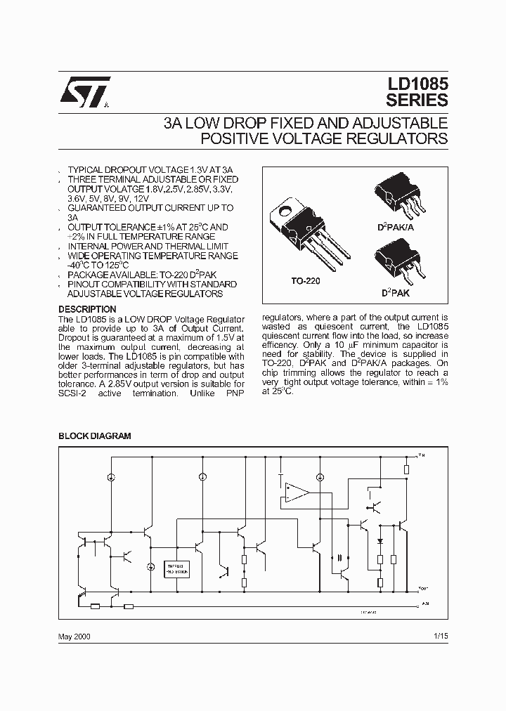 LD1085D2M33_2061.PDF Datasheet Download --- IC-ON-LINE