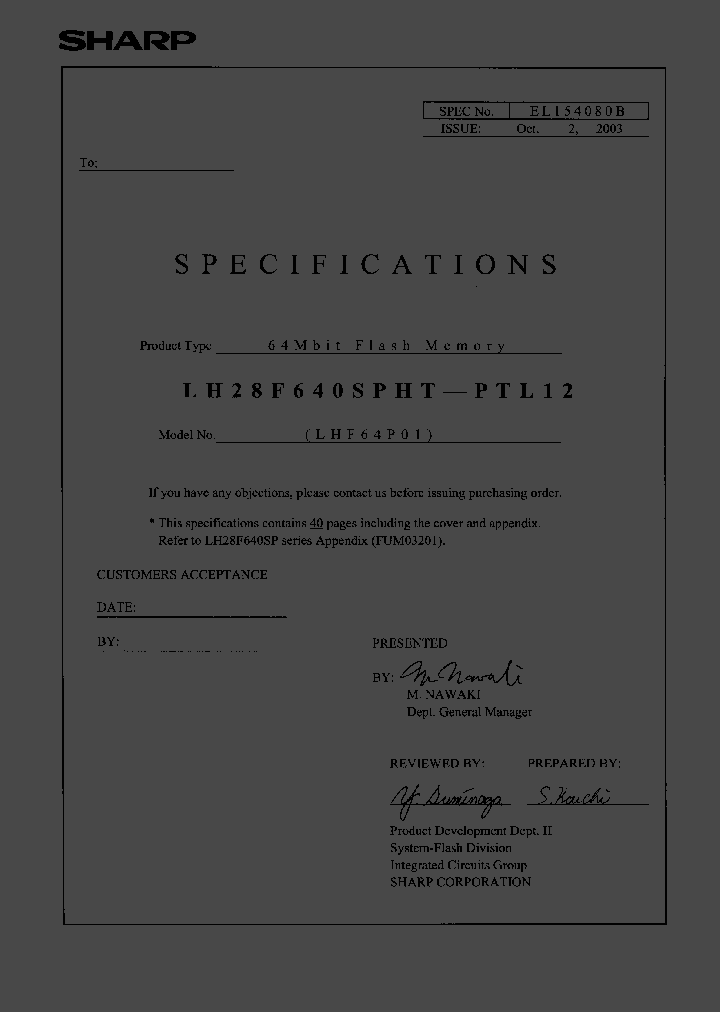 LH28F640SP_294091.PDF Datasheet