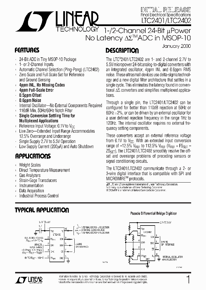 LTC2401_280511.PDF Datasheet Download --- IC-ON-LINE