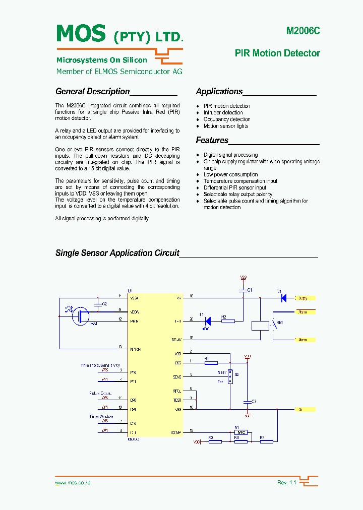 M2006C_278331.PDF Datasheet Download --- IC-ON-LINE