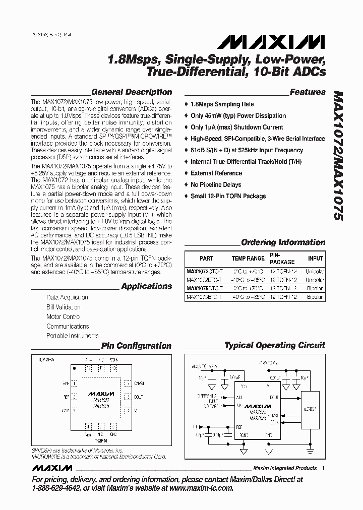 MAX1072CTC_242930.PDF Datasheet