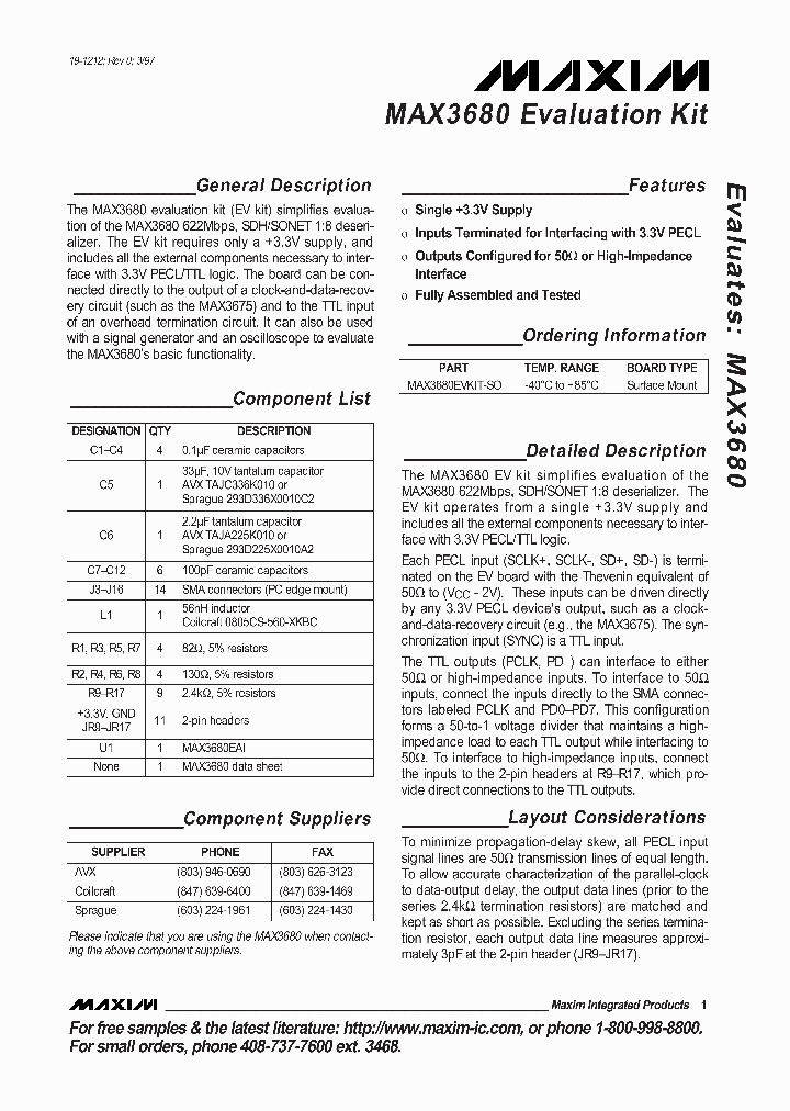 MAX3680EVKIT_293699.PDF Datasheet