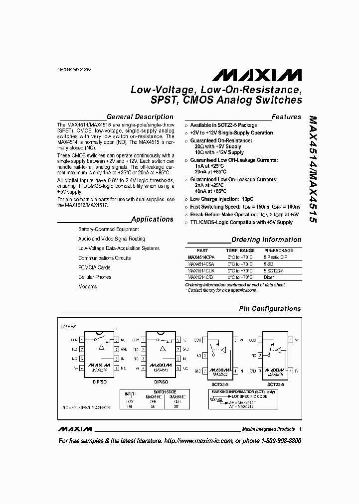 MAX4514_83031.PDF Datasheet