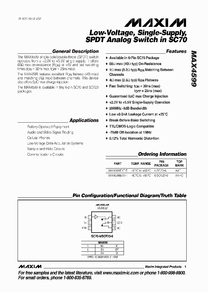 MAX4599_243670.PDF Datasheet