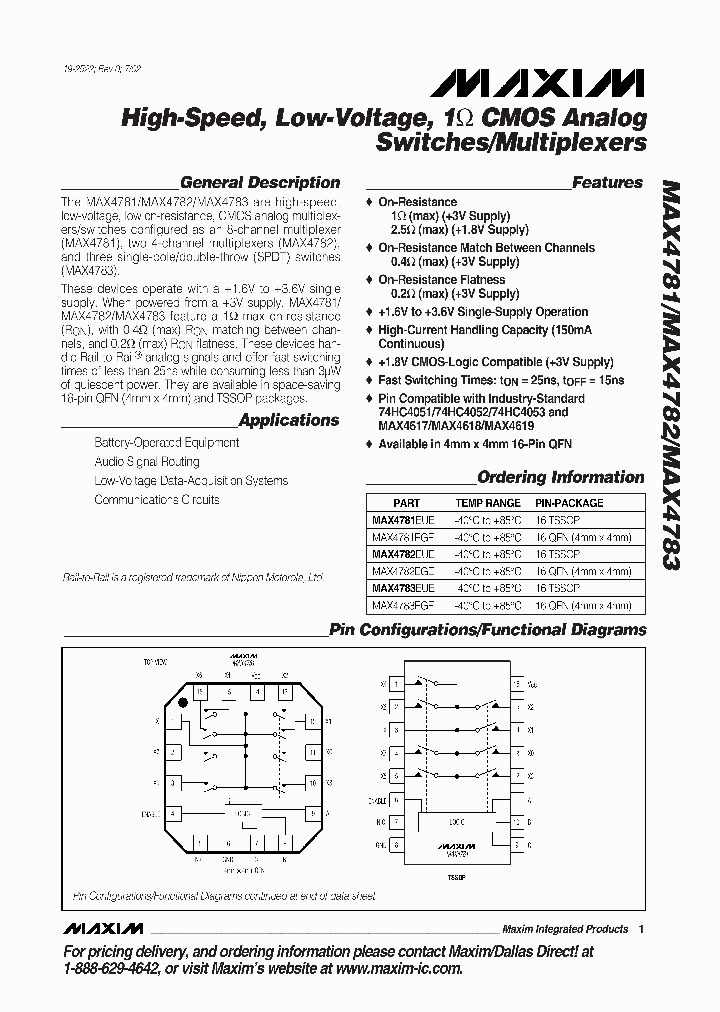 MAX4781_299420.PDF Datasheet