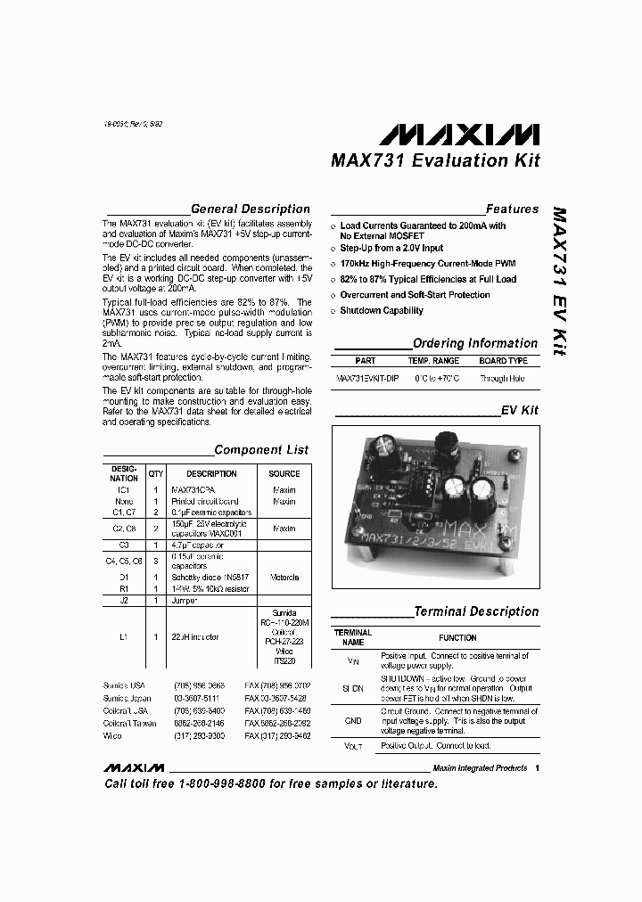 MAX731EVKIT_276367.PDF Datasheet