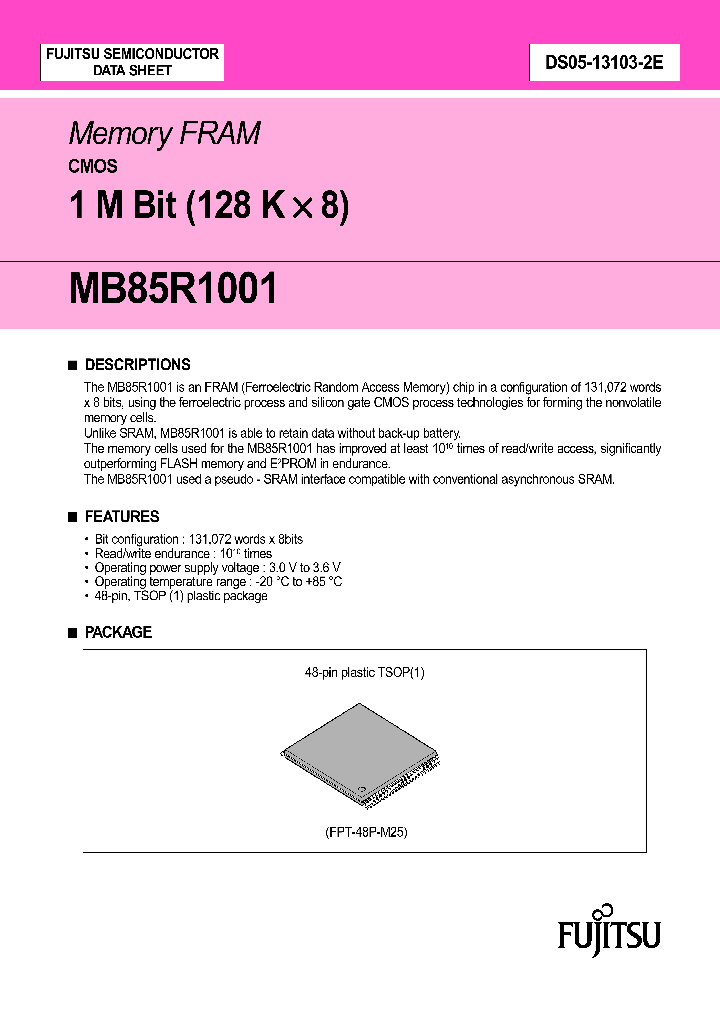 MB85R1001_296026.PDF Datasheet