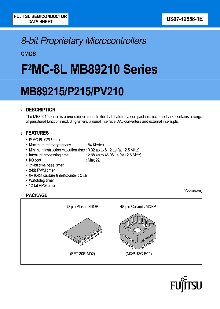 MB89215MB89P215MB89PV210_293564.PDF Datasheet