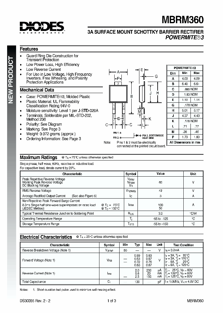 MBRM360_298675.PDF Datasheet