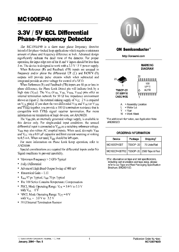 MC100EP40_281111.PDF Datasheet