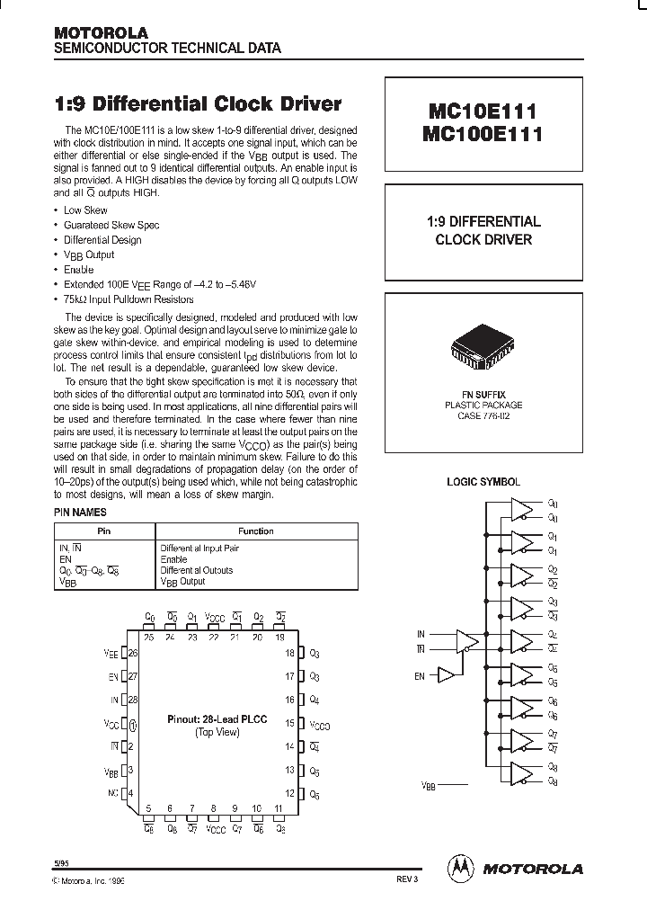 MC10E111_88306.PDF Datasheet