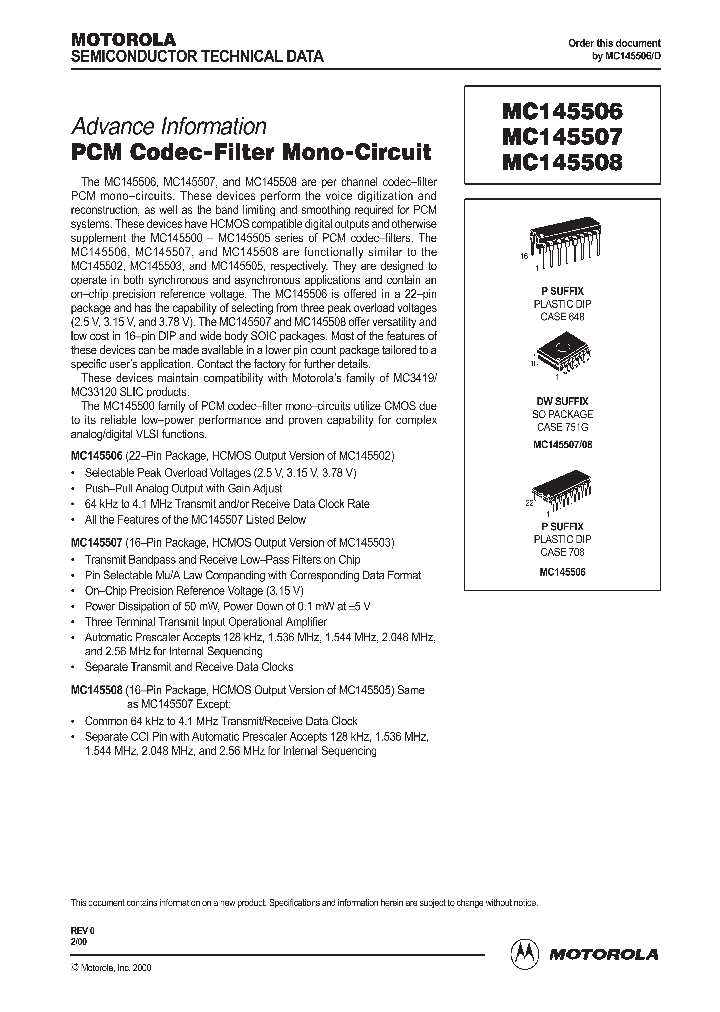 MC145507_286605.PDF Datasheet