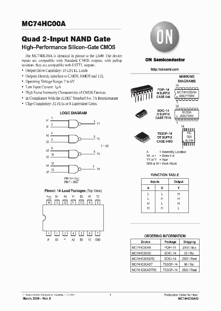 MC54HC00A_280489.PDF Datasheet Download --- IC-ON-LINE