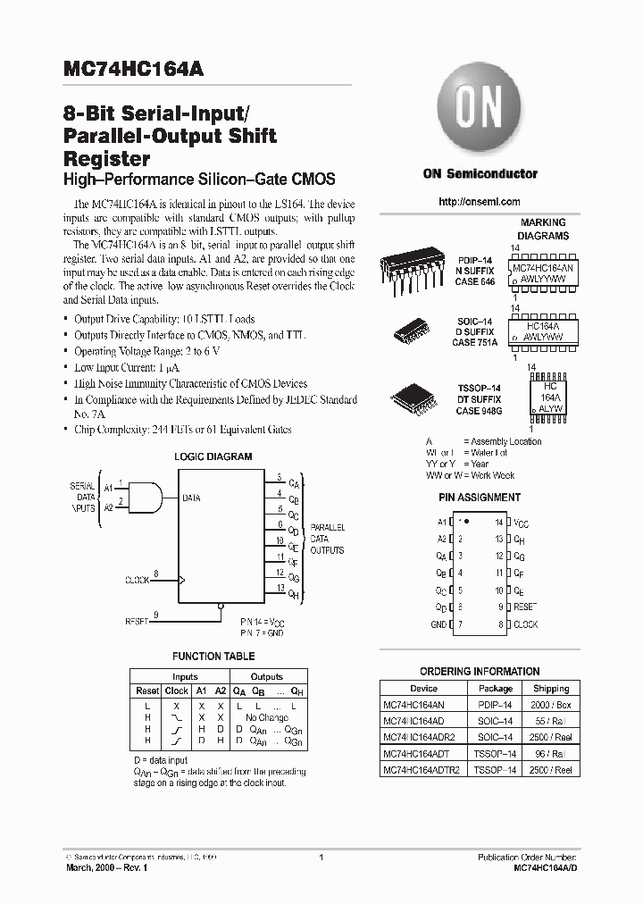 MC74HC164A_276538.PDF Datasheet