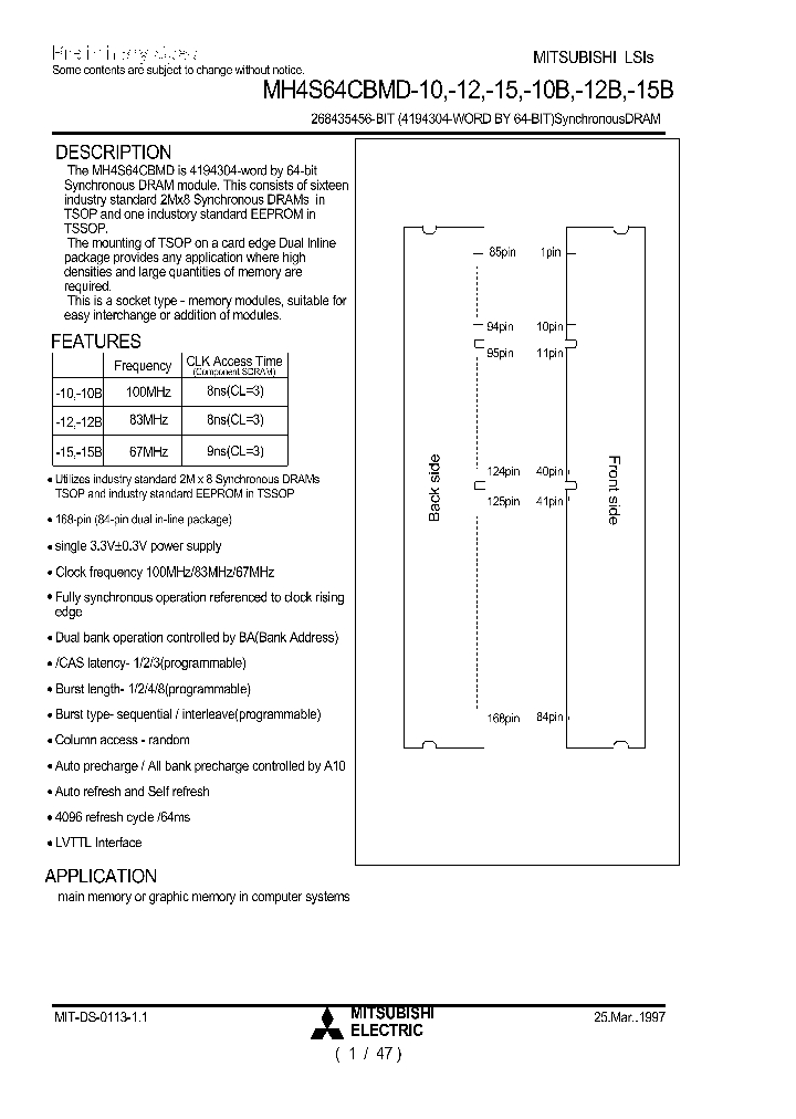 MH4S64CBMD-15B_238989.PDF Datasheet