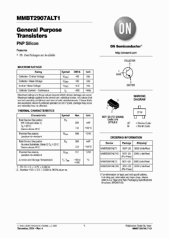 MMBT2907ALT1G_274595.PDF Datasheet