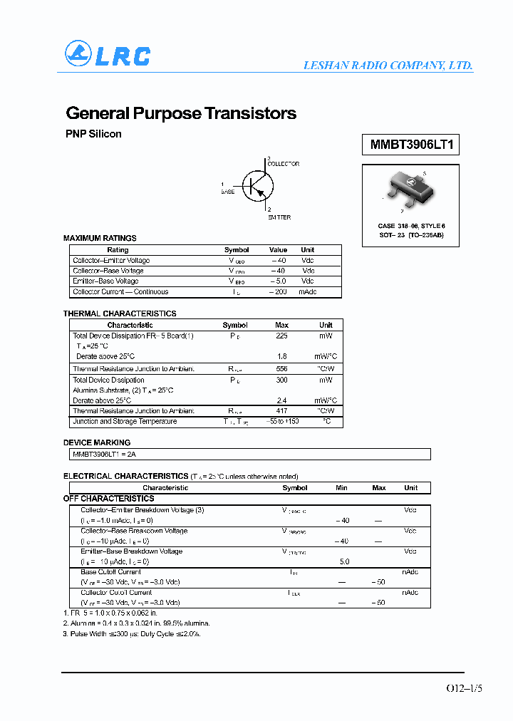 MMBT3906LT1_273338.PDF Datasheet