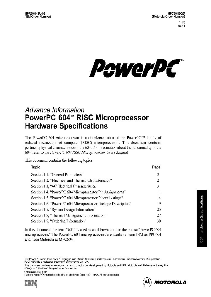 MPC604ED_298404.PDF Datasheet