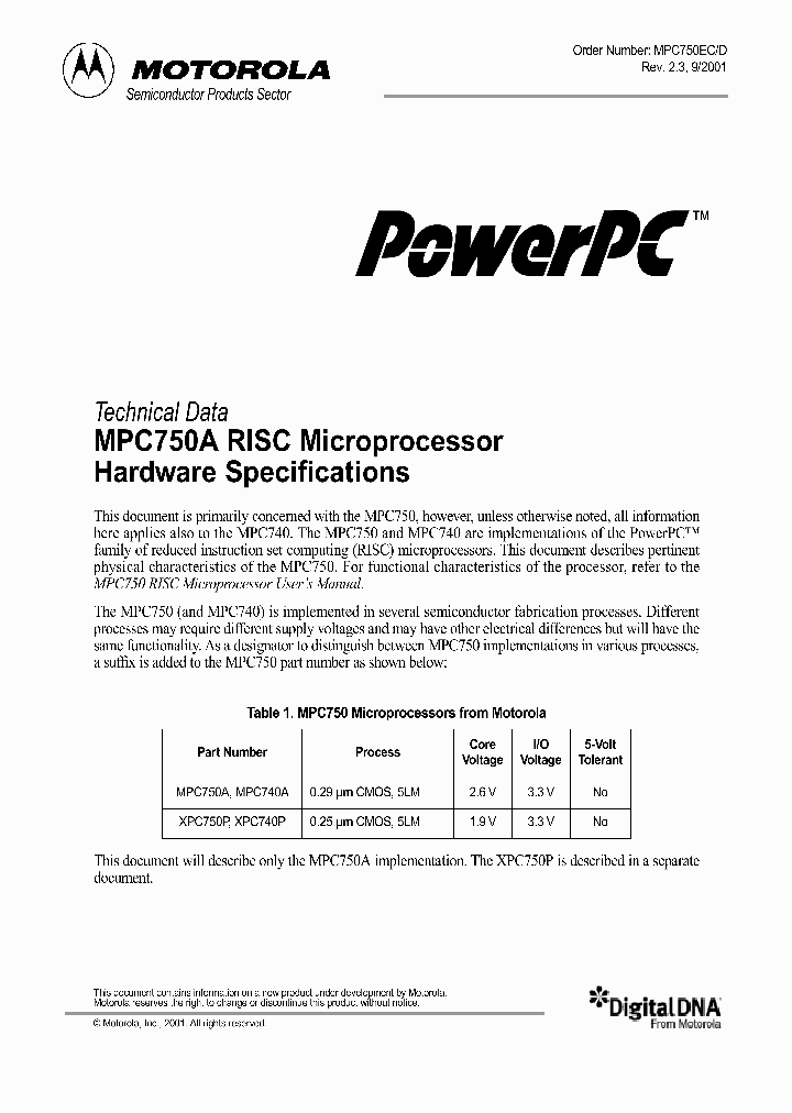 MPC750ED_260080.PDF Datasheet