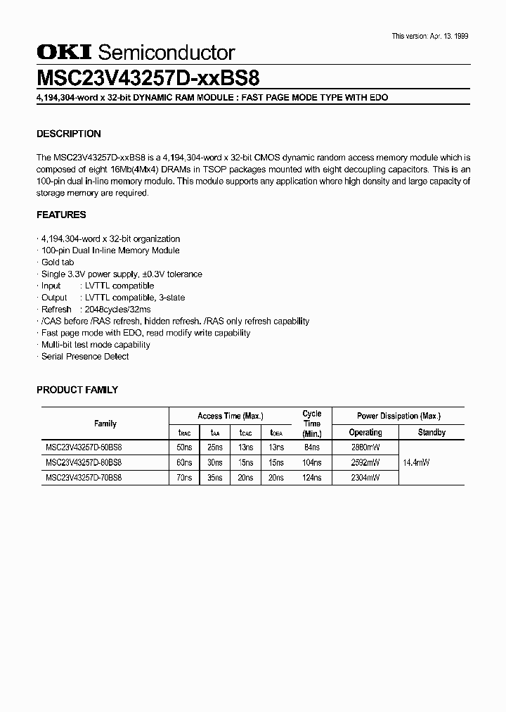 MSC23V43257D-XXBS8_279406.PDF Datasheet