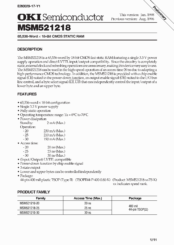 MSM521218_279146.PDF Datasheet