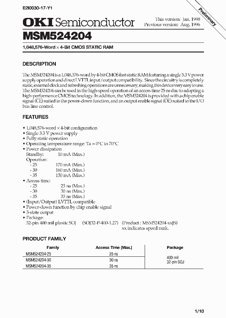 MSM524204_290239.PDF Datasheet