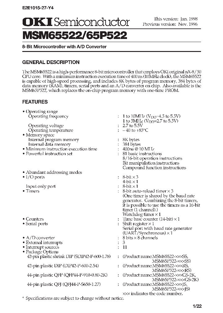 MSM65522_247433.PDF Datasheet