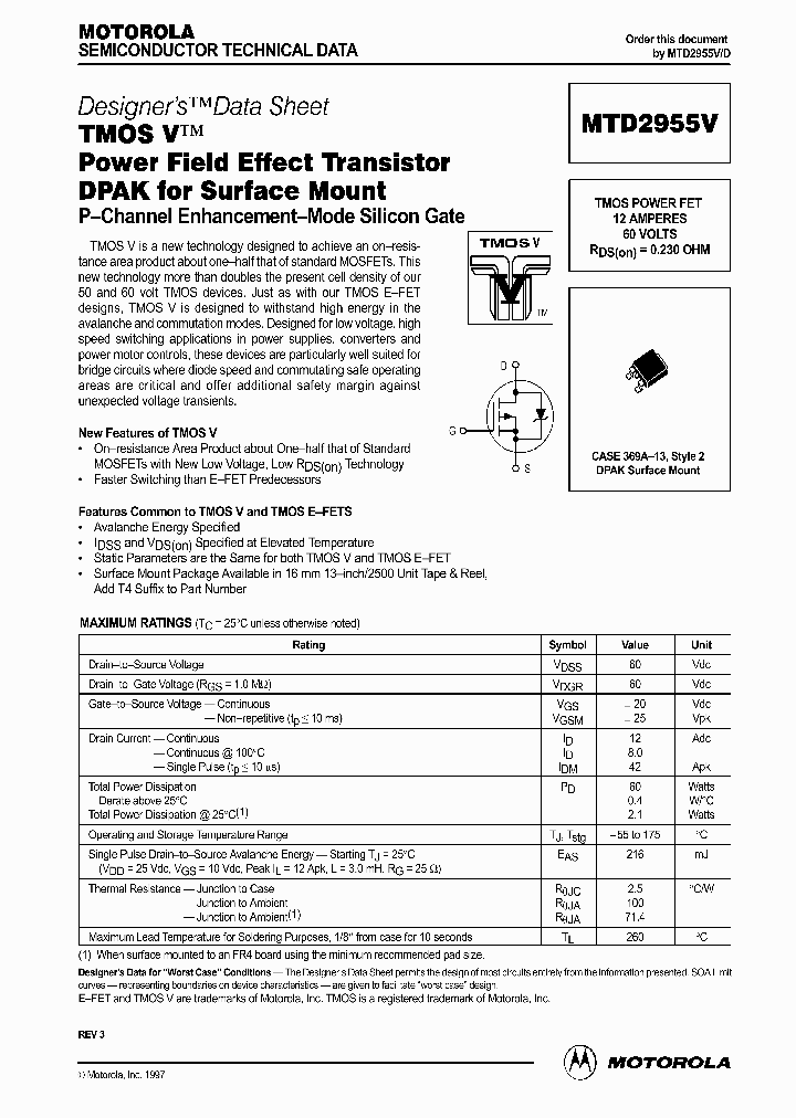 MTD2955VD_291089.PDF Datasheet