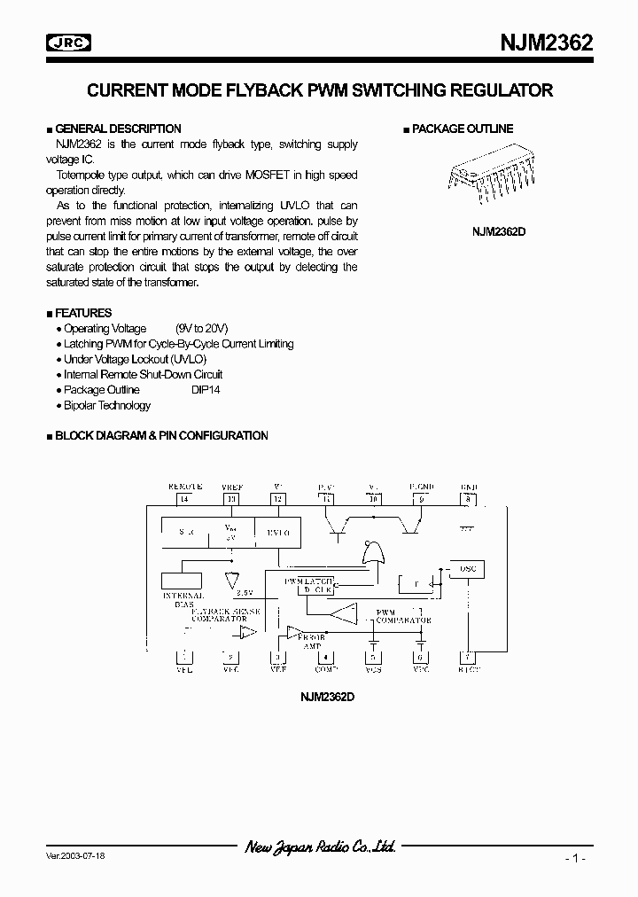 NJM2362_305462.PDF Datasheet