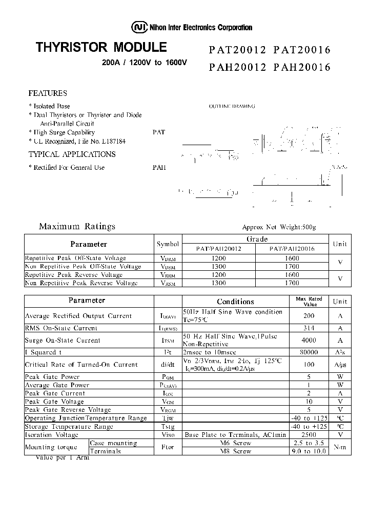 PAH20012_258850.PDF Datasheet