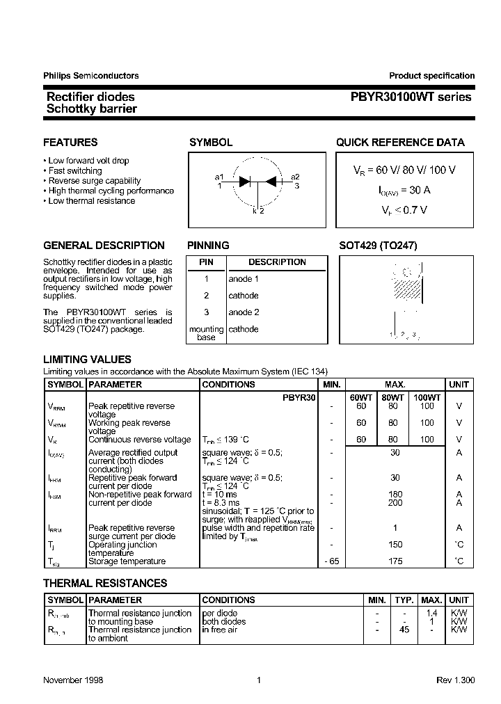 PBYR30100WTSERIES_292787.PDF Datasheet