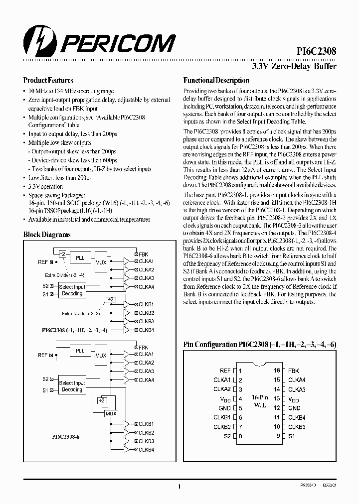 PI6C2308_293791.PDF Datasheet