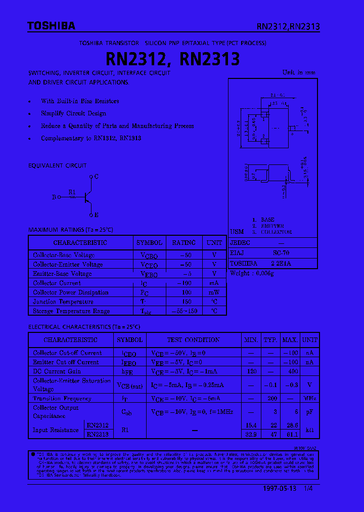 RN2313_259489.PDF Datasheet Download --- IC-ON-LINE