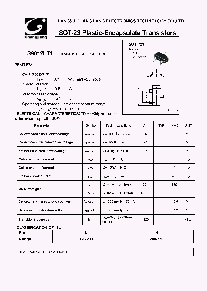 S9012_277563.PDF Datasheet Download --- IC-ON-LINE