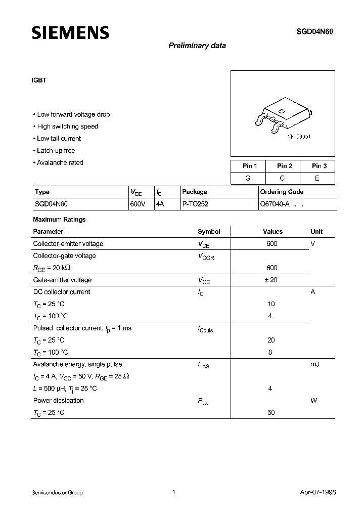 SGD04N60_291457.PDF Datasheet