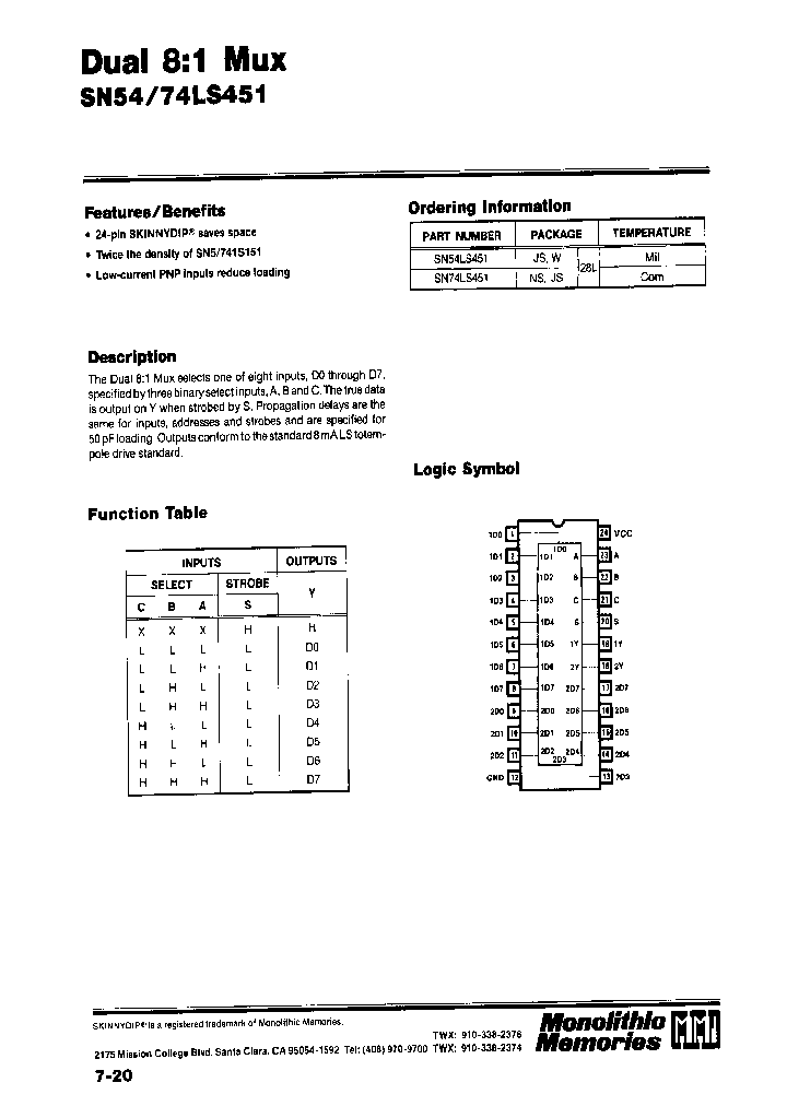 SN74LS451_257216.PDF Datasheet