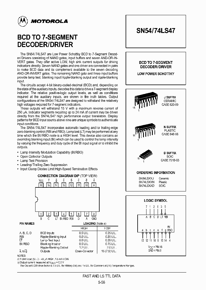 SN74LS47N_300772.PDF Datasheet