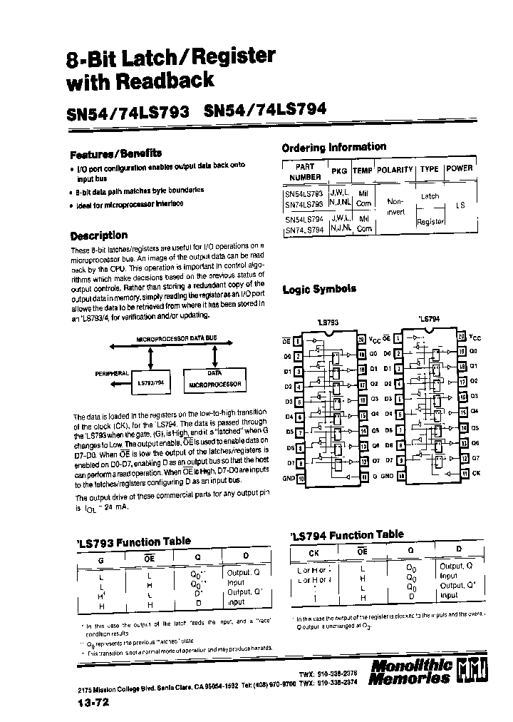 SN74LS794_261011.PDF Datasheet