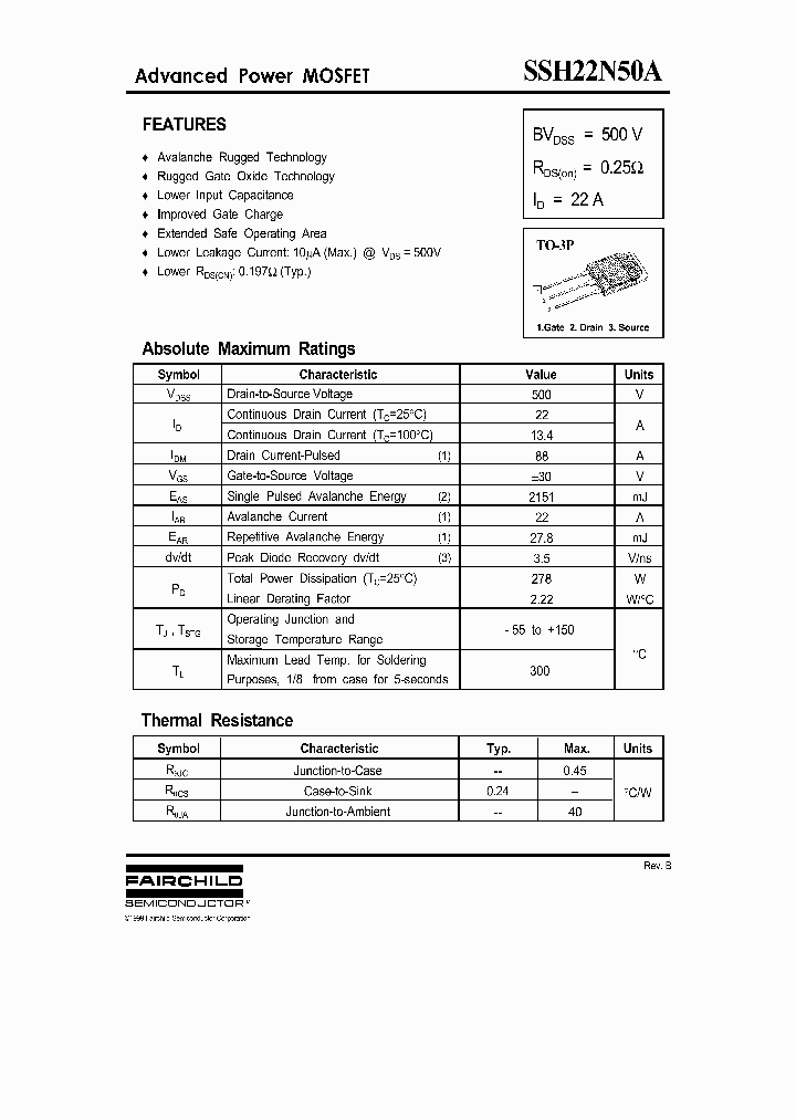 SSH22N50A_304819.PDF Datasheet