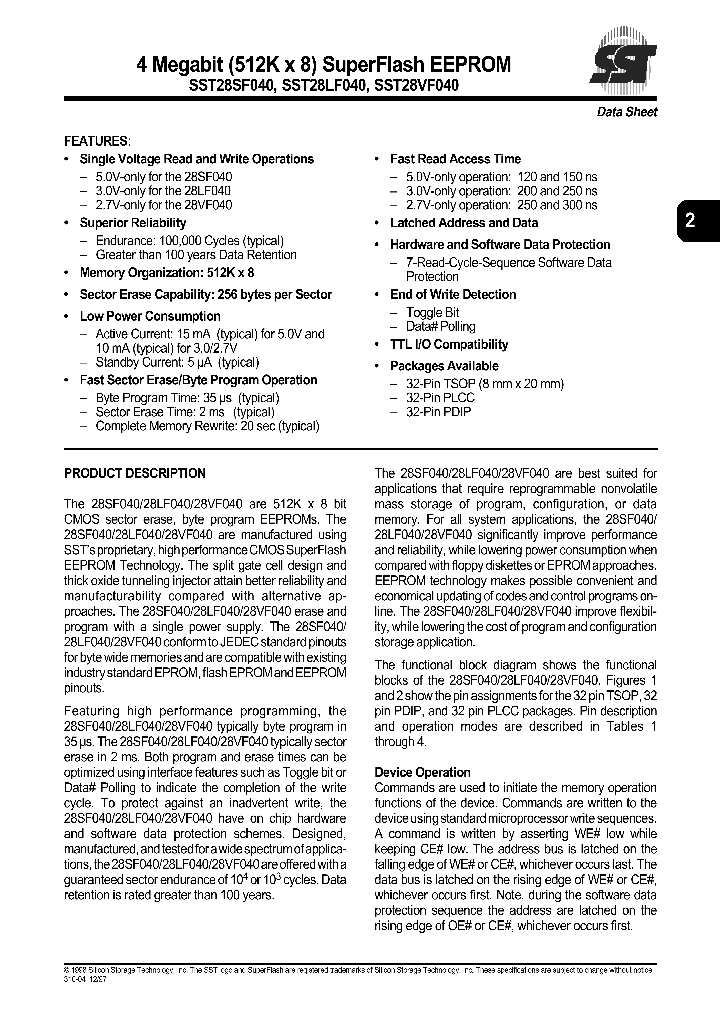 SST28VF040_206761.PDF Datasheet