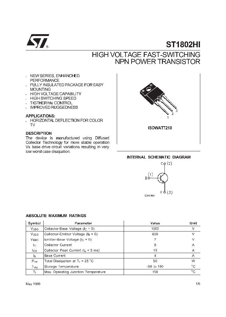 ST1802HI_289136.PDF Datasheet Download