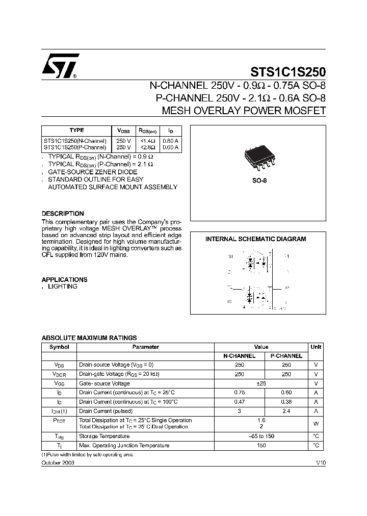 STS1C1S250_296796.PDF Datasheet