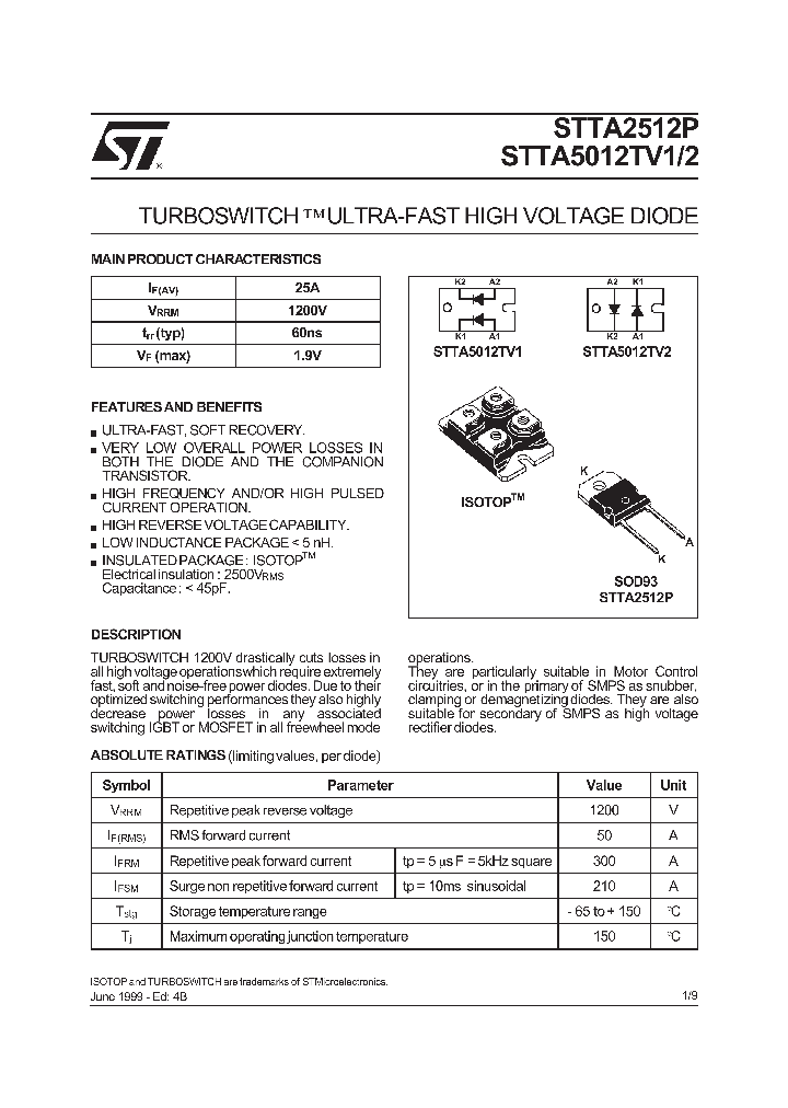 STTA5012TV2_298687.PDF Datasheet