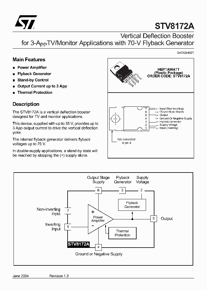 STV8172A_302827.PDF Datasheet Download --- IC-ON-LINE