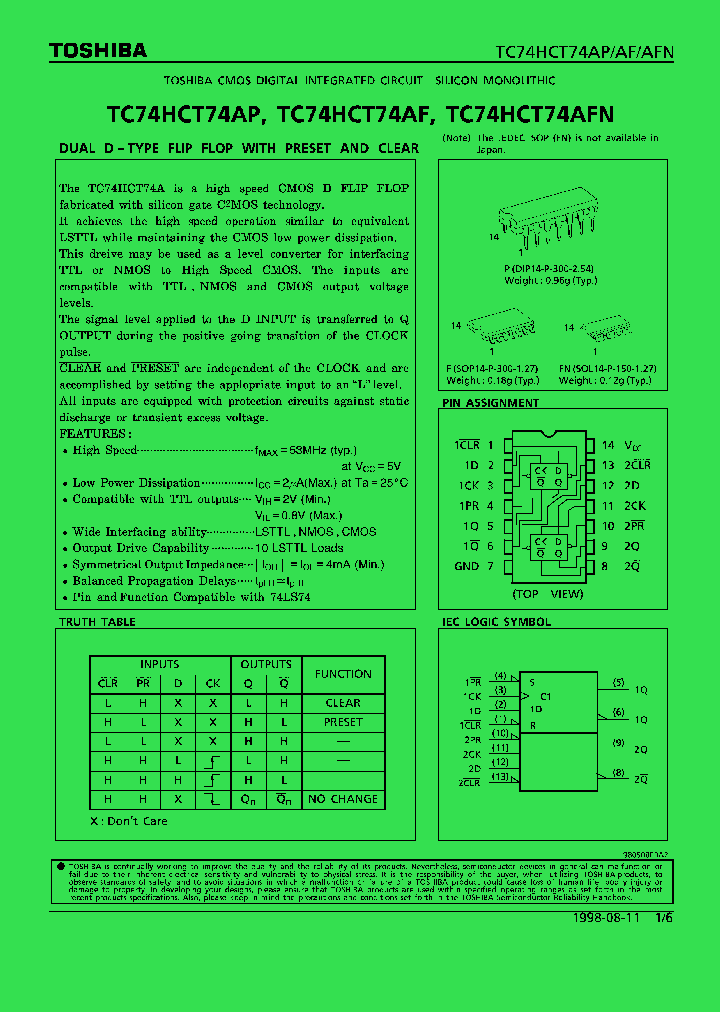TC74HCT74AF_100359.PDF Datasheet